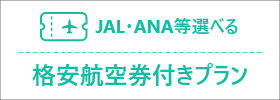 JAL・ANA等が選べる格安航空券付きプラン